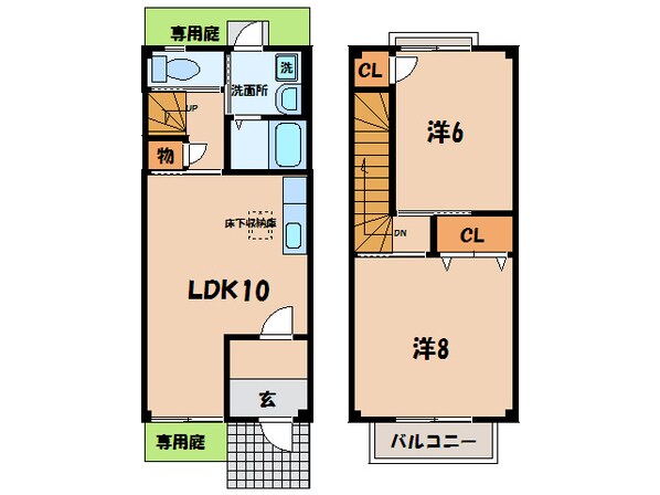 入船町 徒歩6分 1-2階の物件間取画像